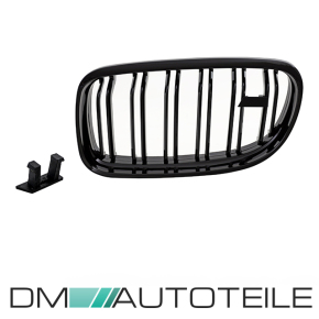 Doppelsteg Kühlergrill für BMW 3er E90 / E91 + LCI auch für M-Paket in Schwarz Glanz 