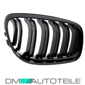 Doppelsteg Kühlergrill für BMW 3er E90 / E91 + LCI auch für M-Paket in Schwarz Glanz 