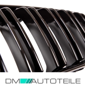 Doppelsteg Kühlergrill für BMW 3er E90 / E91 + LCI auch für M-Paket in Schwarz Glanz 