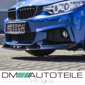 2x Kühlergrill Schwarz Glanz Doppelsteg +Emblemhalter passend für BMW 4er F32 F33 F36 auch  M4 + M alle Modelle