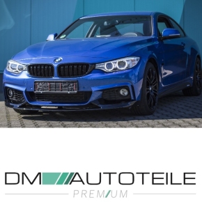 Doppelsteg Kühlergrill Grill für BMW 4er F32 F33 F36 Set Schwarz Glanz auch M4