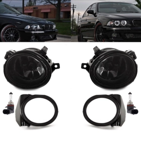 FOG LIGHT LAMPS BLACK SMOKED FITS ON BMW E46 E39 M TECH...