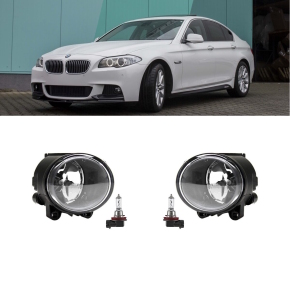 Set of Fog Lights Clear Chrome+ H11 fits BMW M-Sport F10 F11 F22 F23 E92 E93 X5