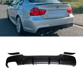 PERFORMANCE Rear Diffusor 05-11 Black fits on BMW E90 E91...