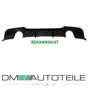 Sport-Performance Heck-Diffusor / Ansatz Duplex für BMW E90 / E90 mit M-Paket auch für LCI Facelift in Schwarz Matt mit ABE