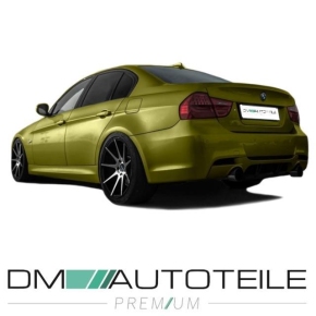 Sport-Performance Heck-Diffusor / Ansatz Duplex für BMW E90 / E90 mit M-Paket auch für LCI Facelift in Schwarz Matt mit ABE