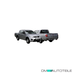 Außenspiegel rechts kpl. elektr. chrom/schwarz passt für Mitsubishi L 200/Triton