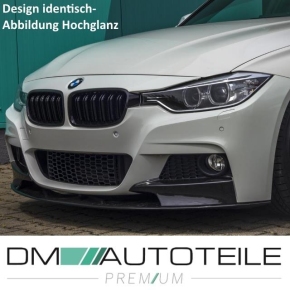 Doppelsteg-Kühlergrill für BMW 3er F30 / F31 auch für LCI Facelift und M-Paket in Schwarz Matt