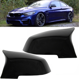 SET Black Gloss Side Mirror Cover fits BMW F20 F22 M2 F30 F31 F33 F36 X1 E84 M2