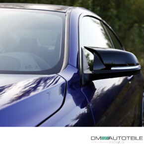 Spiegelkappen / Außenspiegelkappen SET für BMW F20 / F21 / F22 / F23 / F30 / F31 / F87 in Schwarz Glanz