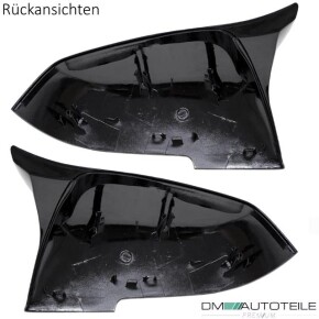 Spiegelkappen / Außenspiegelkappen SET für BMW F20 / F21 / F22 / F23 / F30 / F31 / F87 in Schwarz Glanz