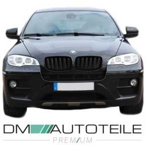 Sport-Performance Doppelsteg-Kühlergrill für BMW X5 E70 und BMW X6 E71 / E72 in Schwarz Glanz
