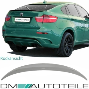 Roof Lip Rear Trunk Boot Spoiler primed fits on BMW X6 E71 up 2008-2015+3M Tape