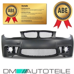Sport Frontstoßstange / Frontschürze für BMW 1er E81 / E82 / E87 / E88 auch M-Paket mit Kühlergrill und ABE