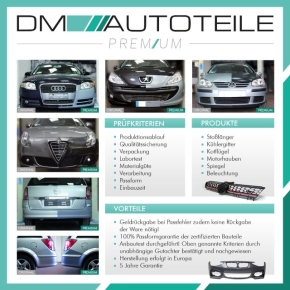 Kühlergrill Doppelsteg für BMW E81 E82 E87 E87 Facelift auch M Schwarz Glanz Set