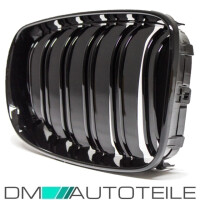 Set Kidney Front Grille Dual Slat Black Gloss fits on BMW E8