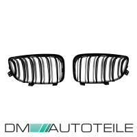 Set Kidney Front Grille Dual Slat Black Gloss fits on BMW E8