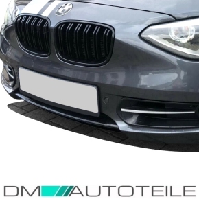 Doppelsteg-Kühlergrill für BMW 1er F20 / F21 Vorfacelift in Schwarz Glanz