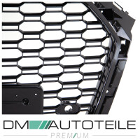 Front Grille Radiator honeycomb black gloss + Set fogs cover