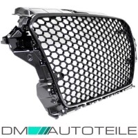 Set Wabendesign Kühlergrill Wabengrill Schwarz Glanz +G