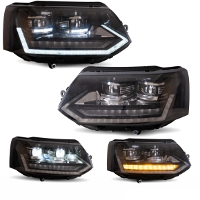 LHD Full LED Facelift Headlights Set black dynamic...