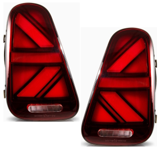 LED Lightbar dynamic Rear Lights SET Red fits on BMW Mini F55 F56 F57 up 2014-2020