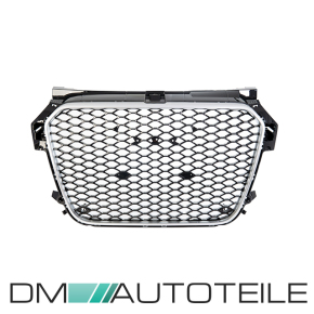 Kühlergrill Waben Grill Silber Schwarz hochglanz passt für Audi A1 8X 2010-2015 auch quattro