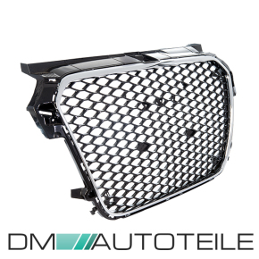 Kühlergrill Waben Grill Chrom Schwarz hochglanz passt für Audi A1 8X 2010-2015 auch quattro