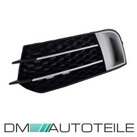 Set honeycomb Fogs cover grille SET gloss black silver fits 