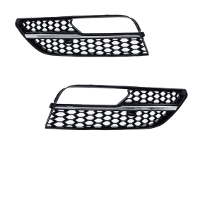 Set Fogs cover grille SET gloss black chrome fits on Audi...