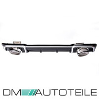 Rear Diffusor Black Gloss + Exhaust Pipes fits for Audi A3 8
