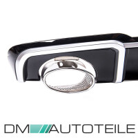 Rear Diffusor Black Gloss + Exhaust Pipes fits for Audi A3 8