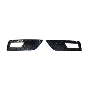 Set of fog lights cover LH+RH honeycomb black glossy fits...