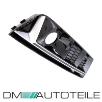 Set of Fog Lights cover honeycomb design Black gloss Silver 