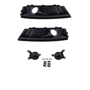 Set Front Grille honeycomb Fogs cover black gloss fits on...