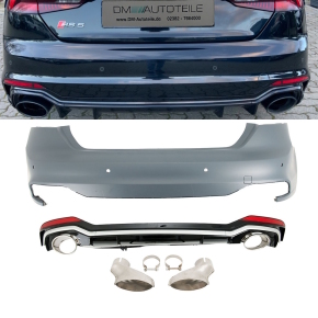 Sport Rear bumper + Tail Pipes fits Audi A5 B9 F5 all models without RS5 up 2016