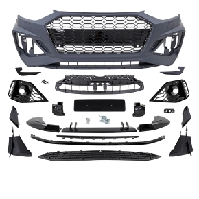 Sport Front Bumper + Honeycomb black gloss fits on Audi...