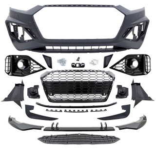 Sport Front bumper + Grille honeycomb black gloss fits Audi A5 B9 F5 without RS5 up 2019