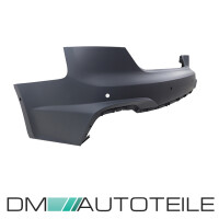 Sport Rear Bumper duplex diffusor black gloss fits on Audi A