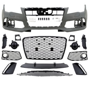 Sport Front Bumper Kit complete + Spoiler Carbon fits on Audi A7 C7 up 2011-2014 without RS7