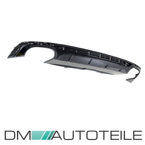 Duplex Diffusor 4-Rohr schwarz glanz + Set Chrom Blenden passt für Audi A5 F5 ab Baujahr 2016 außer S5