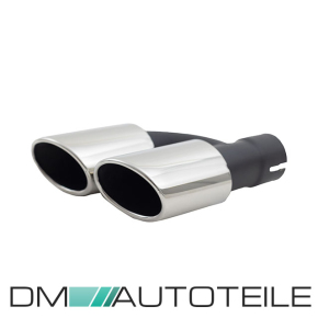 Rear Diffusor 4-exhaust duplex black gloss+tail pipes fits Audi A5 B9 F5 without S5 up 2016