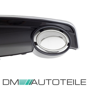 Rear Diffusor Black Gloss+ Tail Pipes fits on Audi A7 4G Sportback Facelift up 2014 w/o RS7