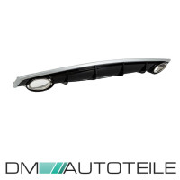 Rear Diffusor Black Gloss+ Tail Pipes fits on Audi A7 4G Spo