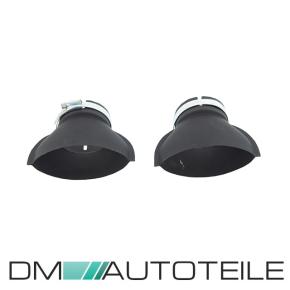 Rear Diffusor Black Silver + Tail Pipes Oval fits on Audi TT 8S FV up 2014 w/o RS