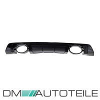 Rear Diffusor Black Gloss+ Tail Pipes Oval fits on Audi TT 8