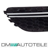 Sport Nebelscheinwerfer Gitter Wabengrill Schwarz Silber pas