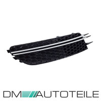 Sport Nebelscheinwerfer Gitter Wabengrill Schwarz Silber pas