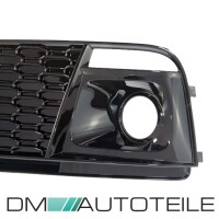 Set Honeycomb fog lights cover black gloss fits on Audi Q5 F