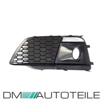 Set Honeycomb fog lights cover black gloss fits on Audi Q5 F